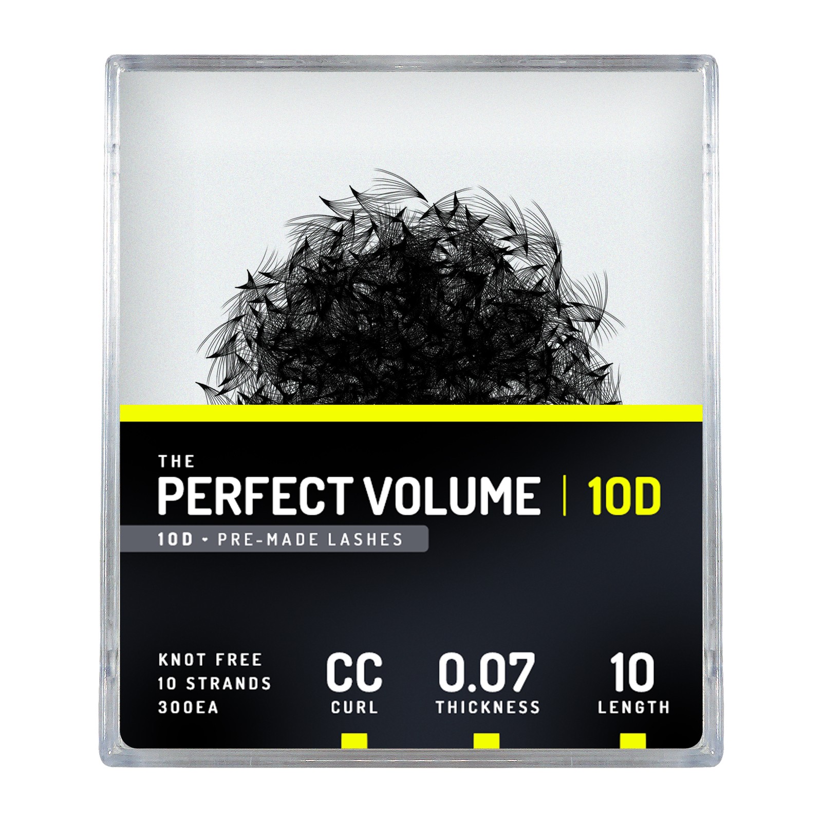 Perfect volume -  300 buchețele premade 10D -  10 mm, cc, 0,07 mm