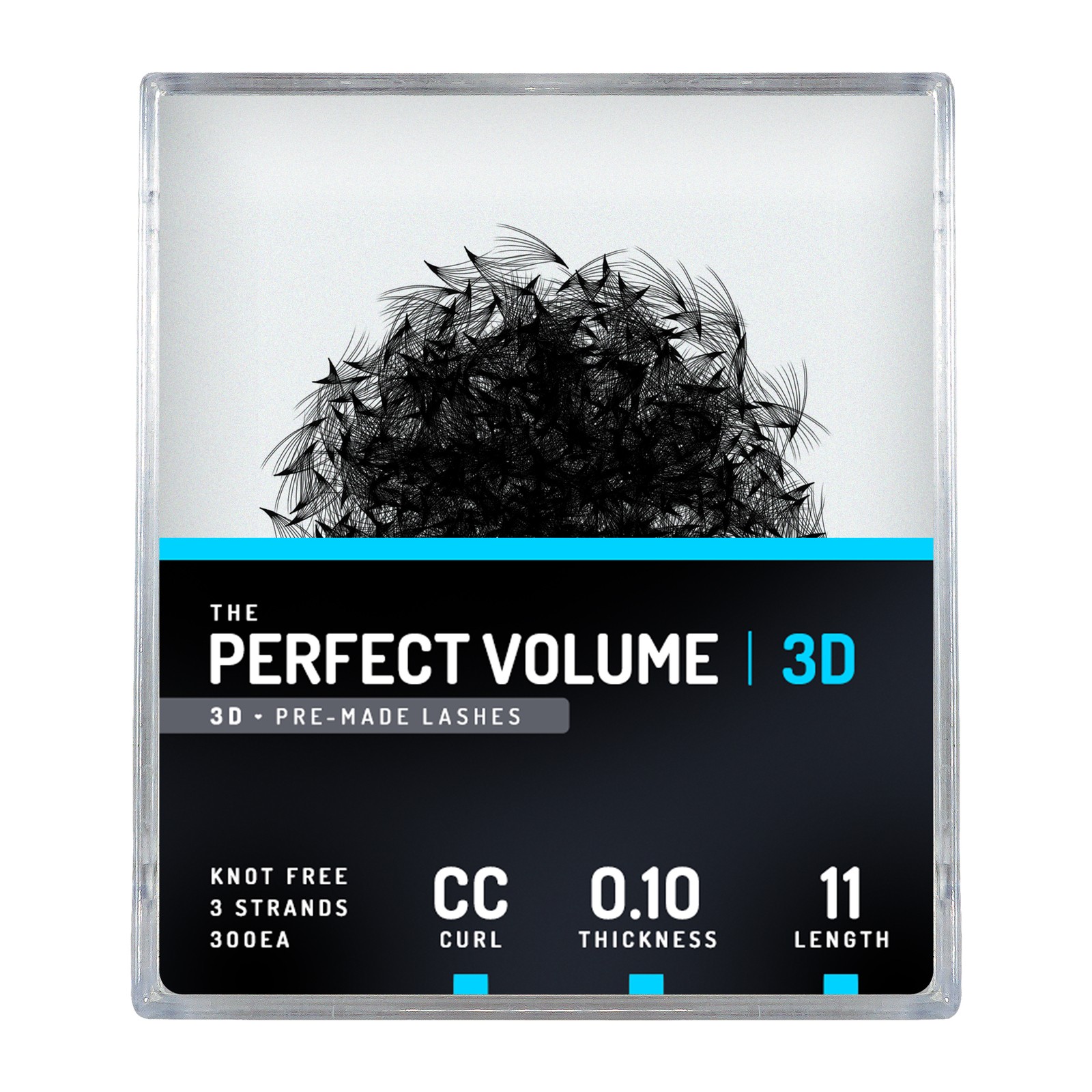 Perfect volume -  300 buchețele premade 3D -  11 mm, cc, 0,10 mm