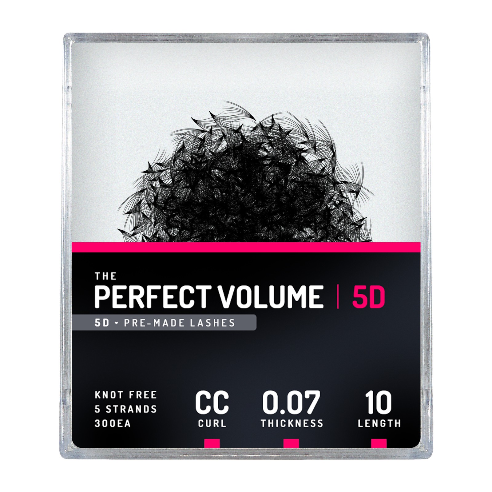 Perfect volume -  300 buchețele premade 5D -  10 mm, cc, 0,07 mm