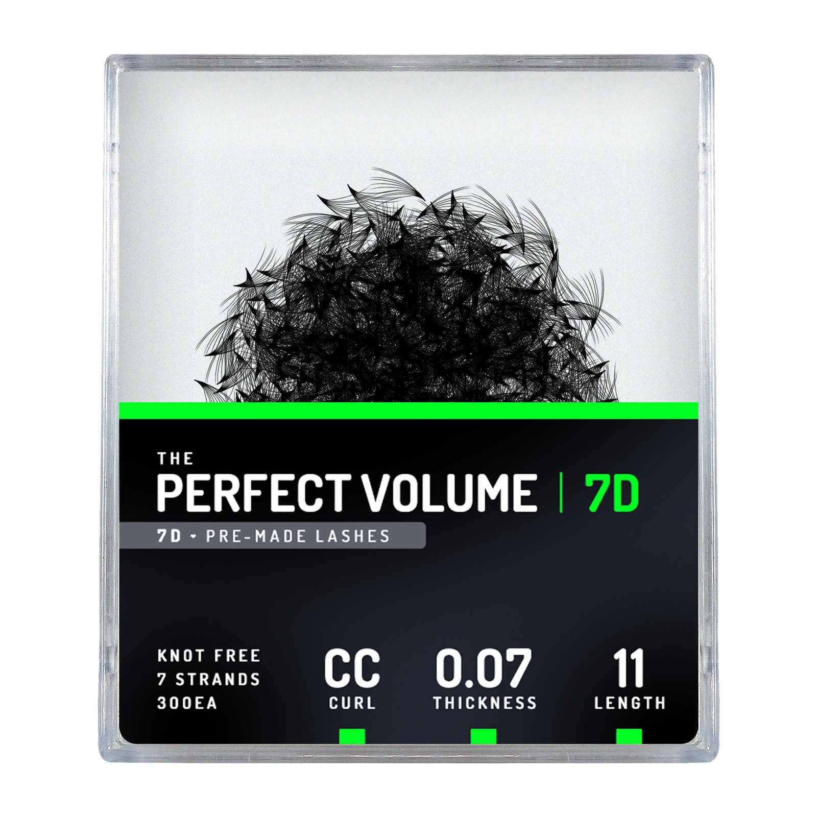 Perfect volume -  300 buchețele premade 7D -  11 mm, cc, 0,07 mm