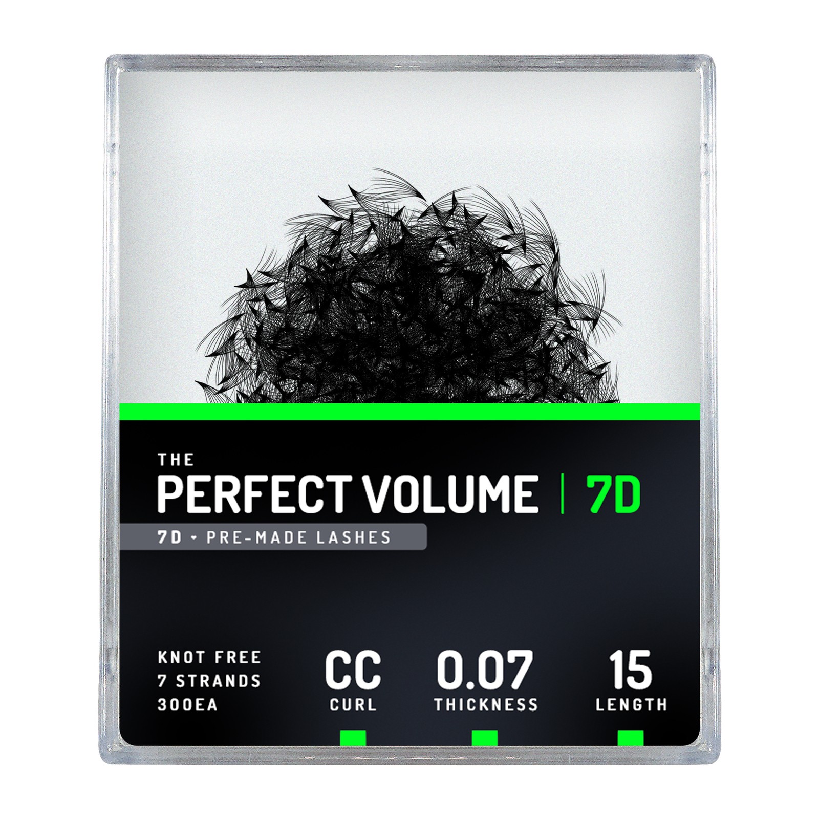 Perfect volume -  300 buchețele premade 7D -  15 mm, cc, 0,07 mm