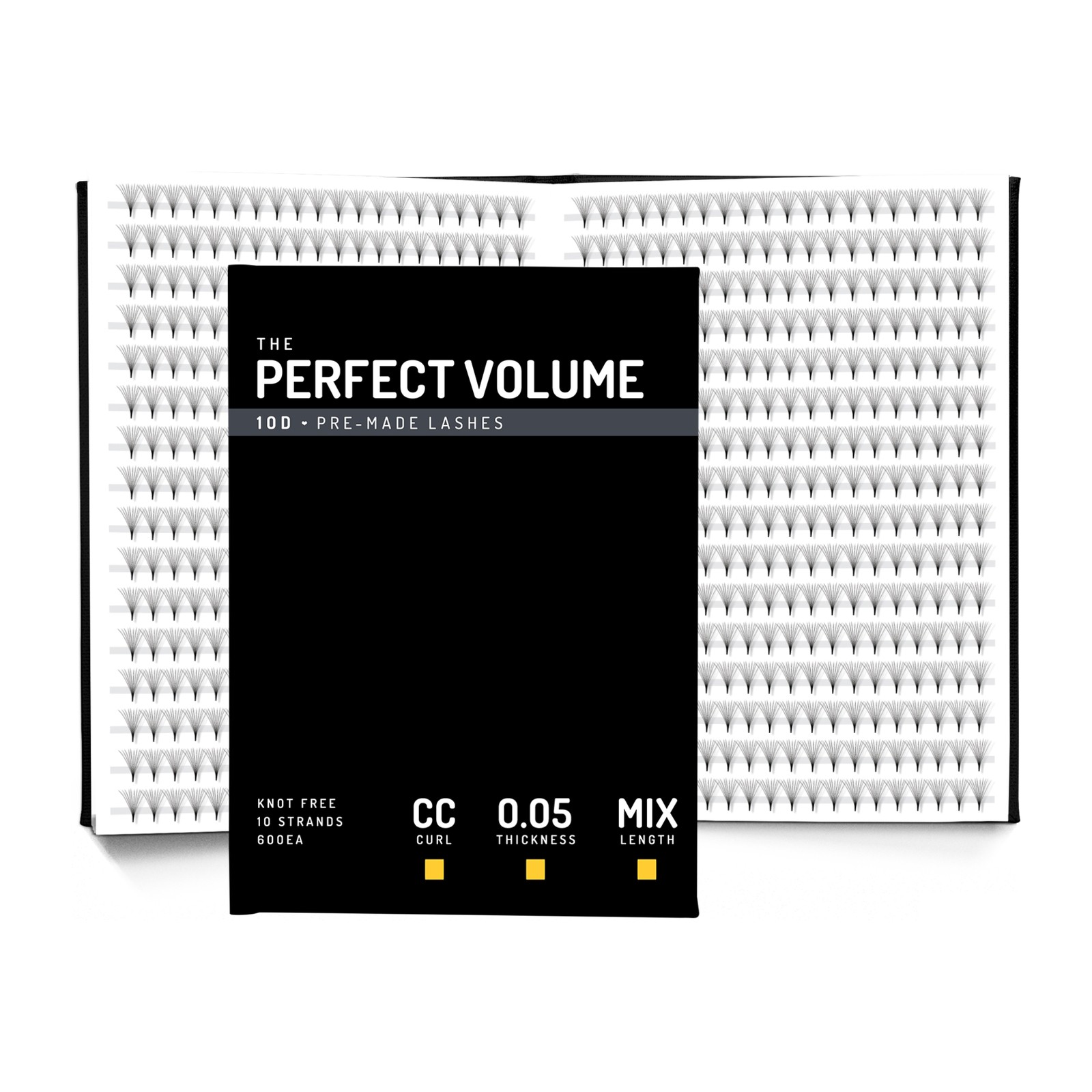 Perfect volume -  600 buchețele premade 10D -  MIX 9-14 mm, CC, 0,05 mm